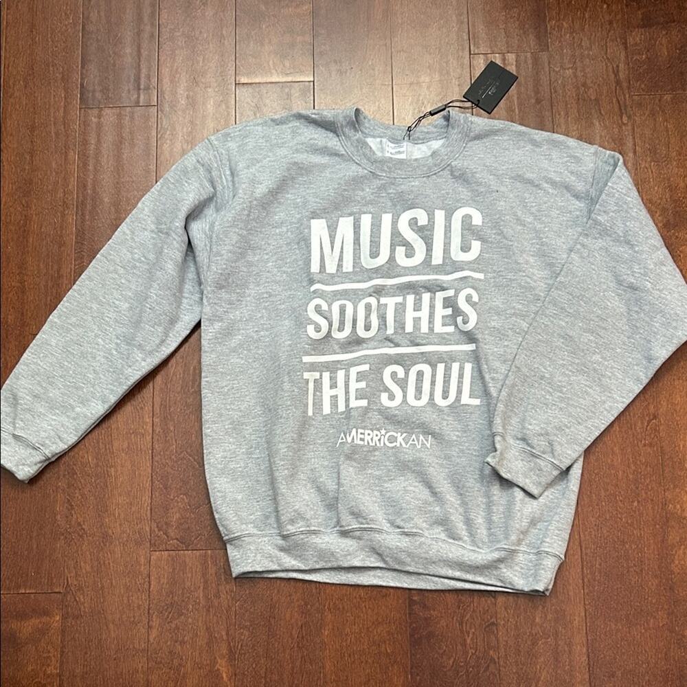 Kill Brand Amerrickan Gray Crewneck Sweater for Men, Size Large, NWT
